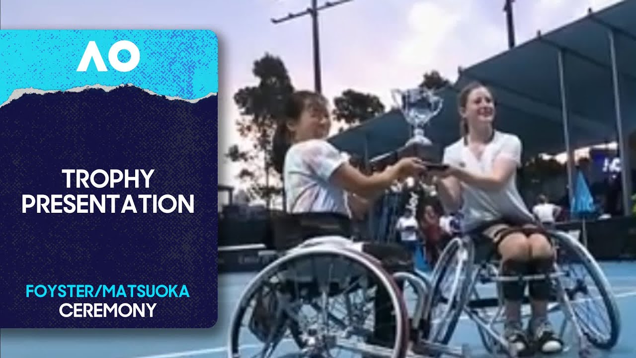 Girls Wheelchair Trophy Ceremony | Foyster/Matsuoka v Gryp/Heald | Australian Open 2026