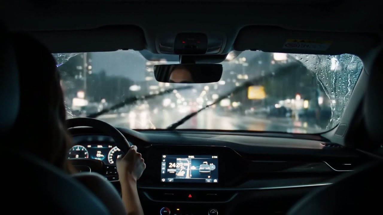Boring Night Rain Driving - Dark Screen Calming Rain for Quick Sleep