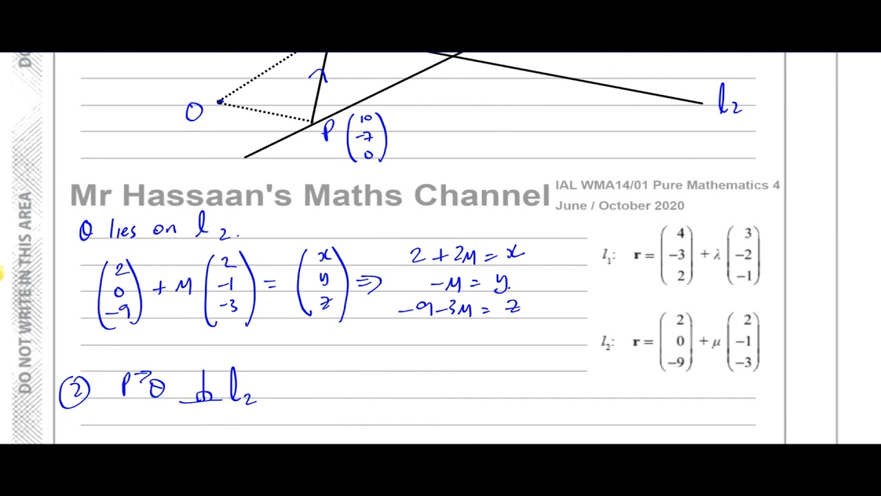 WMA14 01 IAL (Edexcel) P4  June Oct 2020 Q8 Vectors