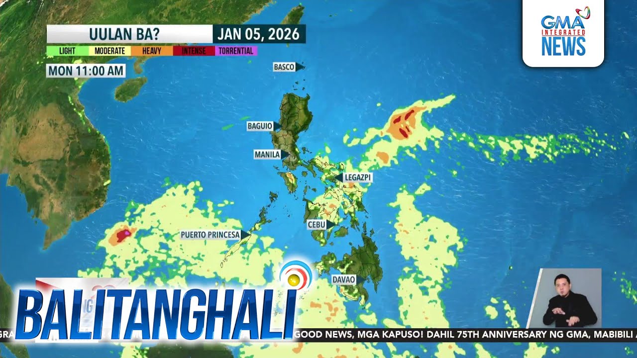 Weather update as of 11:05 AM (January 5, 2026) | Balitanghali