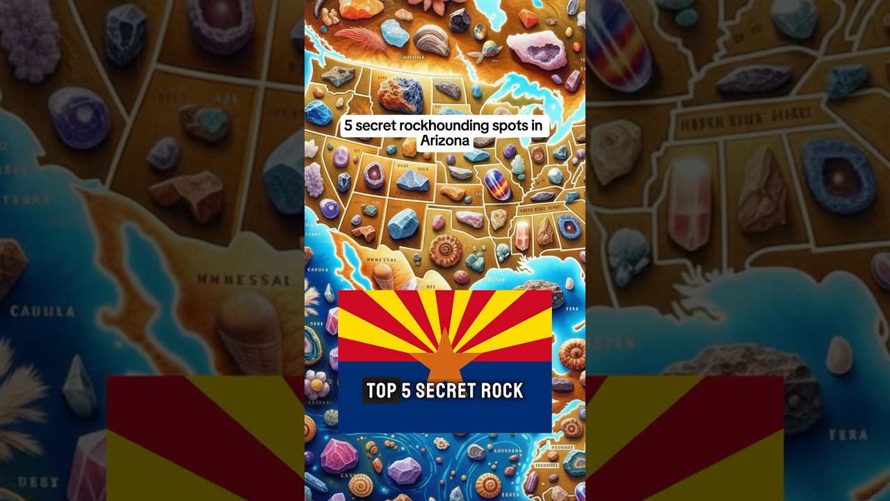 5 secret rockhounding spots in Arizona #arizona #crystalhunting #rockhounding #crystals #geology