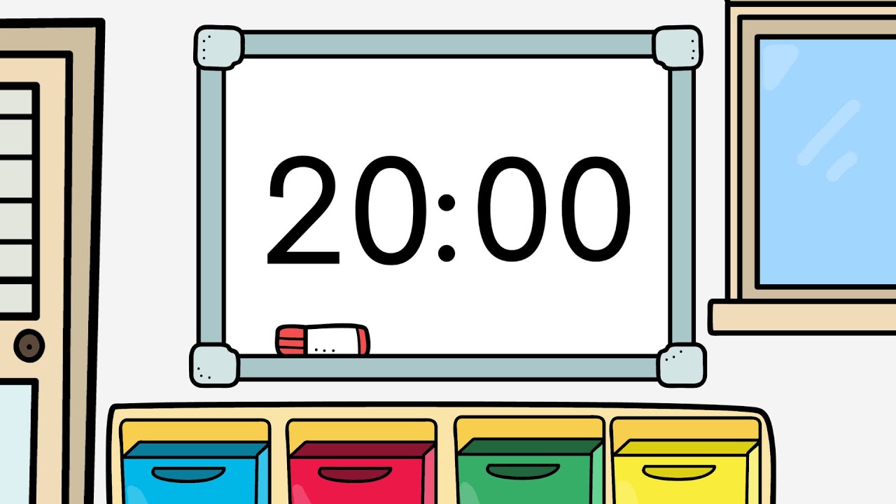 Classroom 20 Minute Rotation Timer + 2 Minute Clean Up Timer
