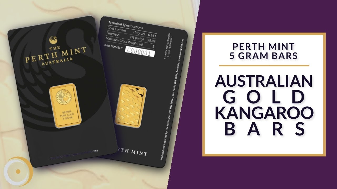 Perth Mint 5g Gold Kangaroo Bars