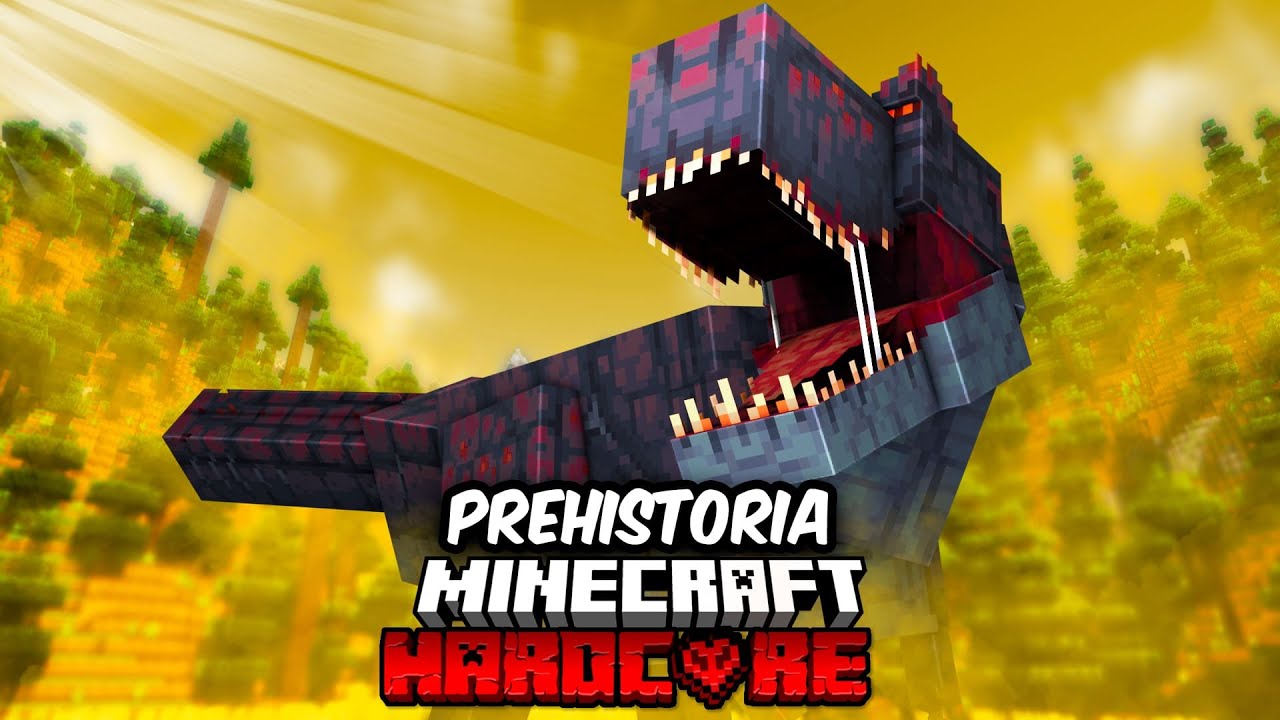 SOBREVIV&Iacute; 100 D&Iacute;AS en UN MUNDO JURASICO en MINECRAFT