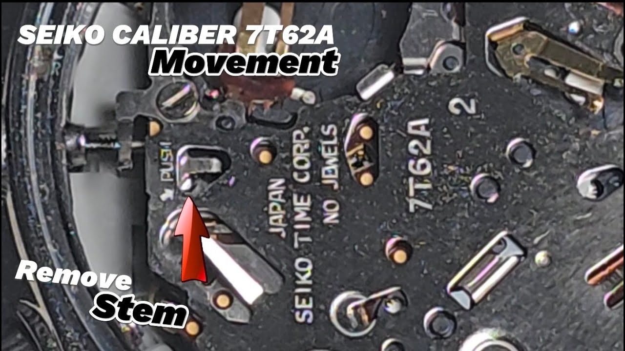 How to Remove Stem from an  SEIKO CALIBER 7T62A Movement | Step-by-Step Tutorial