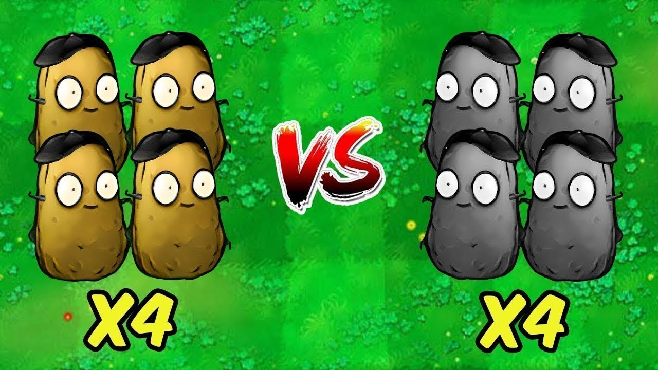 PVZ 1 Hybrid Challenge - 4 Nut Imitater VS 4 Nut Imitater - Who Will Win?