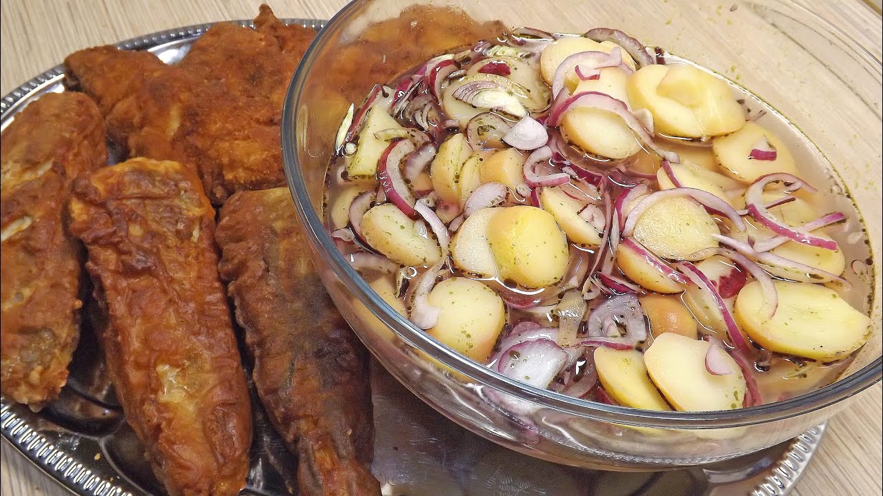 Картофельный салат с уксусом