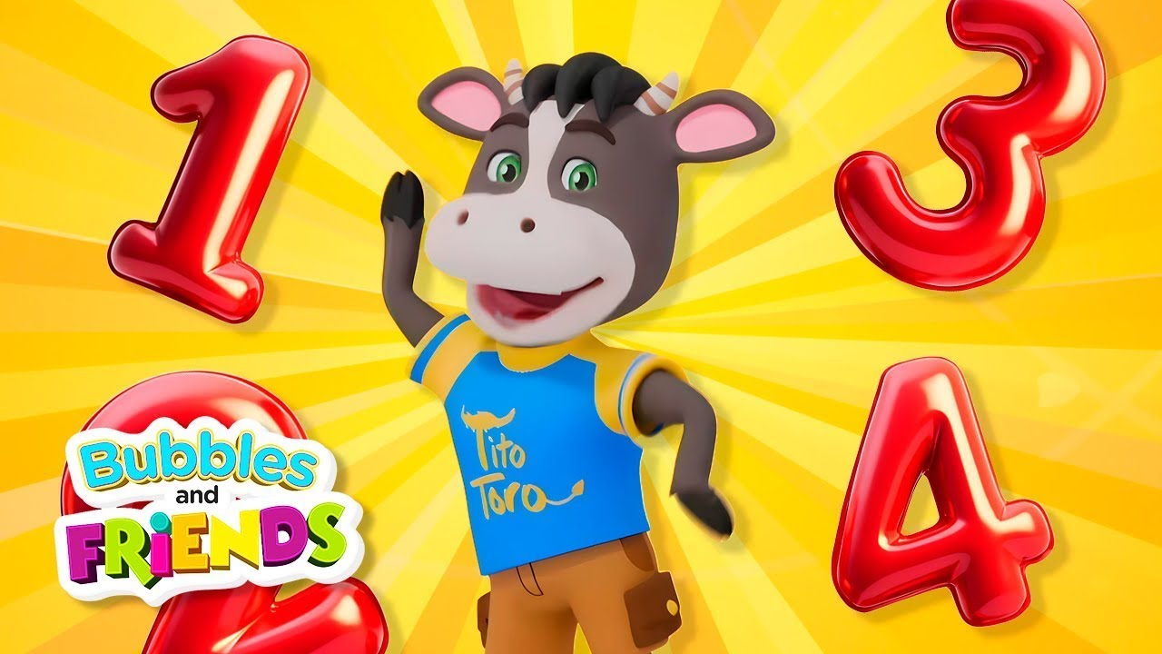 Learn to Count to 10 in Spanish with Bubbles and Friends | Cartoon & Song For Kids