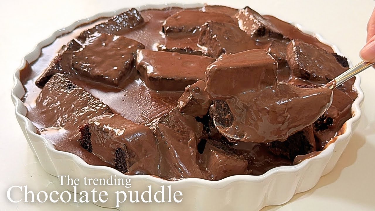 ترند سكوب بودينغ الهوت شوكليت | The trending Chocolate puddle 