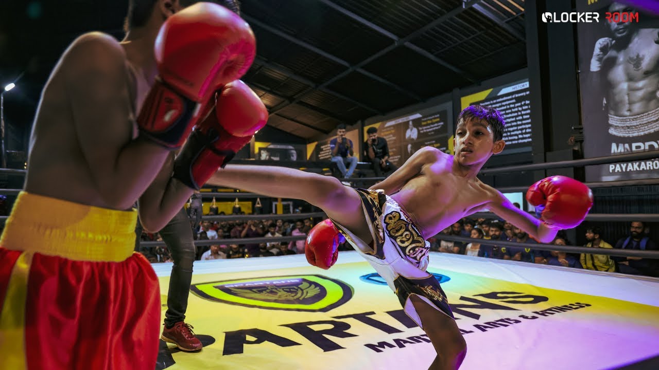 Veerabhadran vs. Rizwan PT | Kids Muay Thai Fight | Spartans Fight Night | India | Kerala