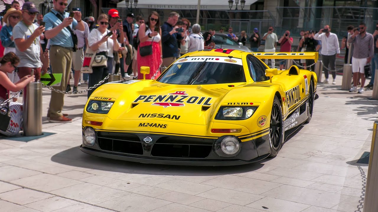 LE MANS Nissan R390 GT1 on the PUBLIC ROAD in MONACO | Start up, Revs, Sounds, Details