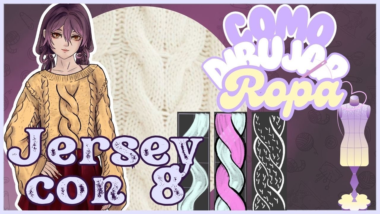 Como dibujar ropa JERSEY con OCHOS ✧ Diseño para personajes ✧3