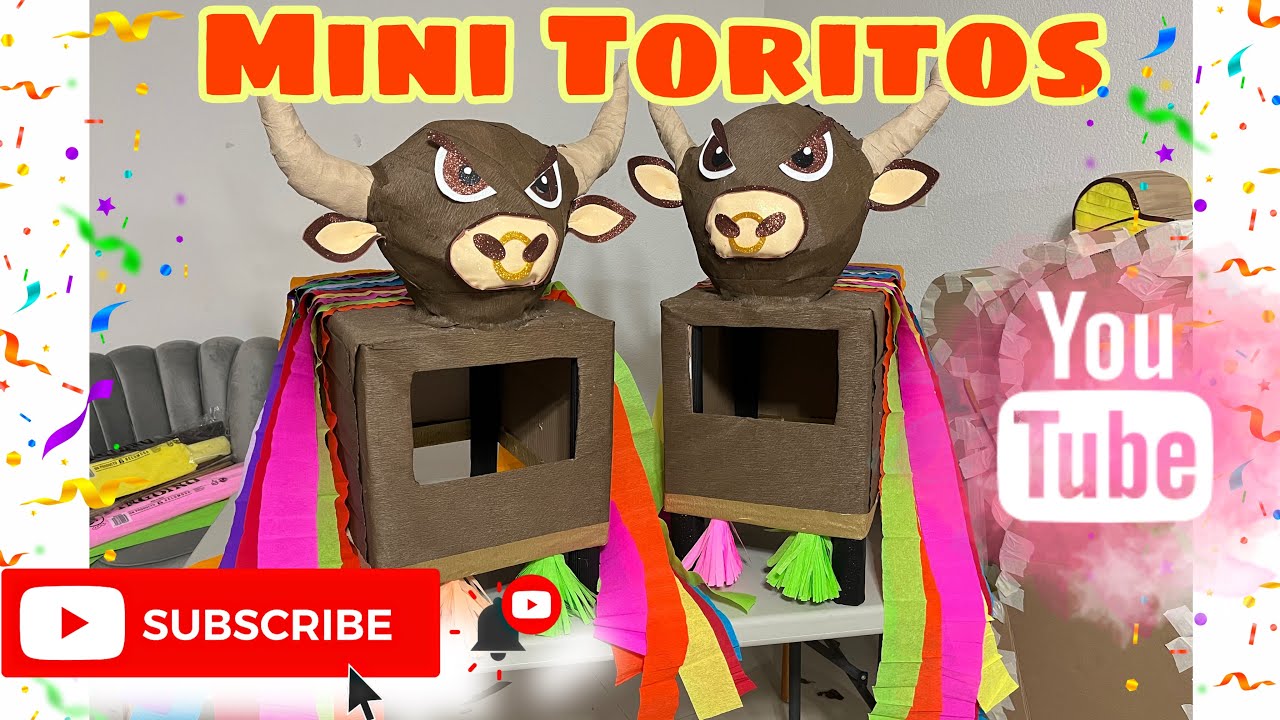 CÓMO HACER UN TORO DE CARTÓN | MINI TORITOS | TORITOS PARA NIÑOS. ❤️