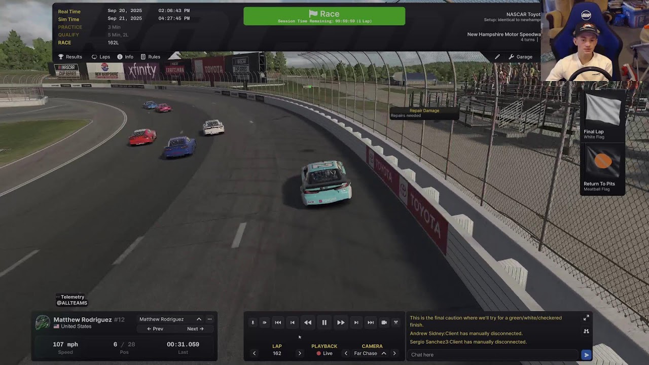 eNASCAR Race 30 | New Hampshire Onboard