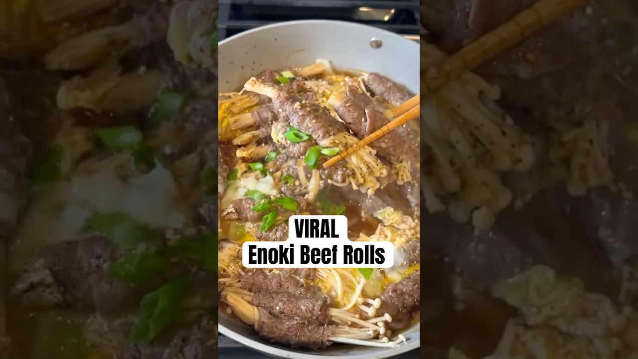 My viral enoki beef rolls!! Recipe in description box!