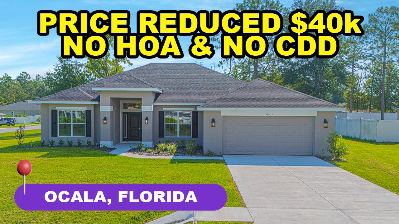Massive Lot, No Fees! Stunning Ocala 4-Bedroom Home Under $400K