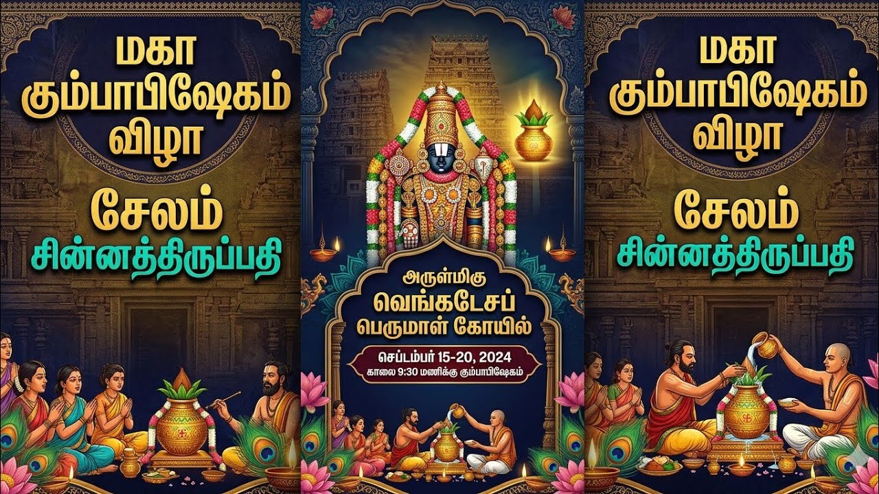 மகா கும்பாபிஷேகம் விழா சேலம் சின்னத்திருப்பதி அருள்மிகு வெங்கடேசப் பெருமாள் கோயிலில்