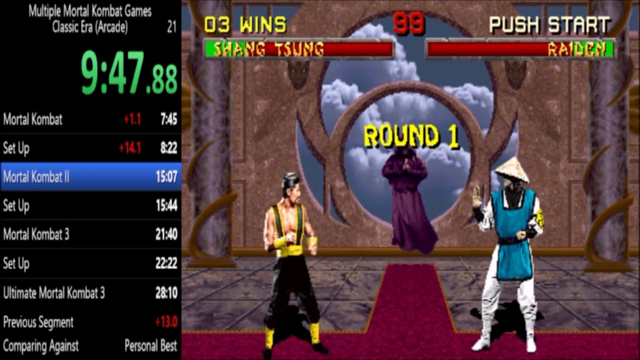 Mortal Kombat Marathon - Classic Era (Arcade) - Speedrun - 25:18 [WR] Obsolete