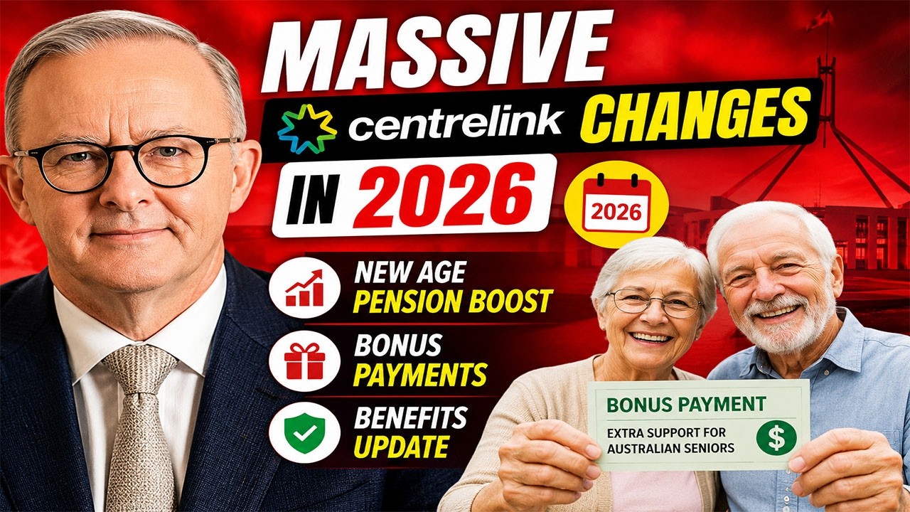 🚨 MASSIVE Centrelink Changes in 2026 | New Age Pension Boost, Bonus Payments & Benefits Update