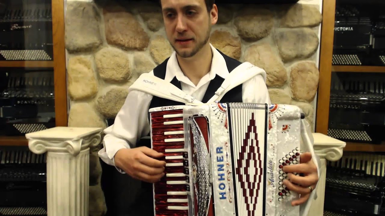 HLATIII - Red White Hohner Anacleto Latino III LMM 48