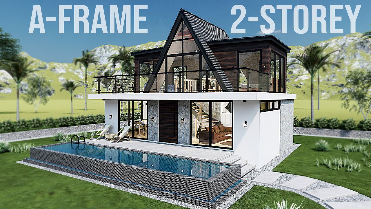 CHARMING 2-Storey A-FRAME House Design | 90 SQM | 1 Bedroom | Farmhouse Rest House Design