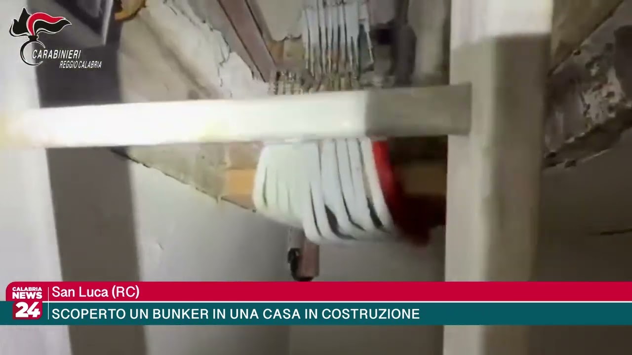 San Luca (RC) - SCOPERTO UN BUNKER IN UNA CASA IN COSTRUZIONE