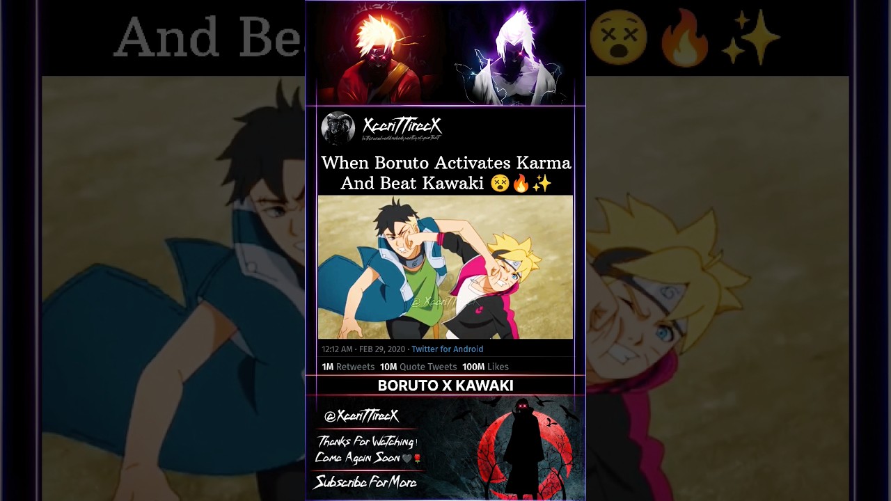 When Boruto Activates Karma And Beat Kawaki 😵🔥✨ || #shorts #anime #boruto