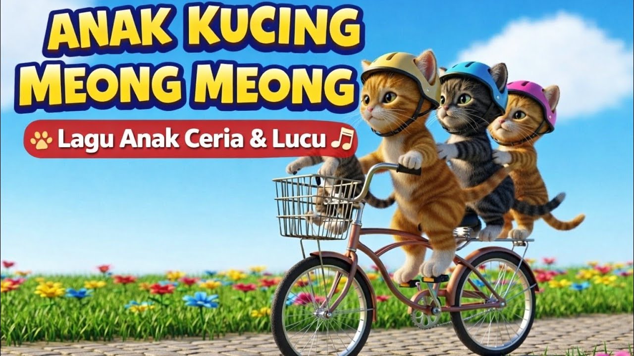 ANAK KUCING MEONG MEONG 🐾🐱Lagu Anak Ceria & Lucu 🎶Lagu Anak Kucing Lucu & Ceria 🐱💛