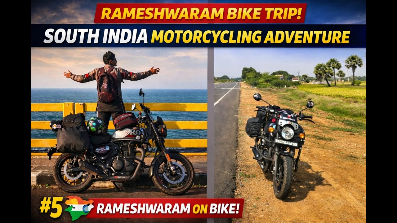 Solo Bike Trip South India Trip | EP-05 | Pamban Bridge | Rameshwaram | Hunter 350