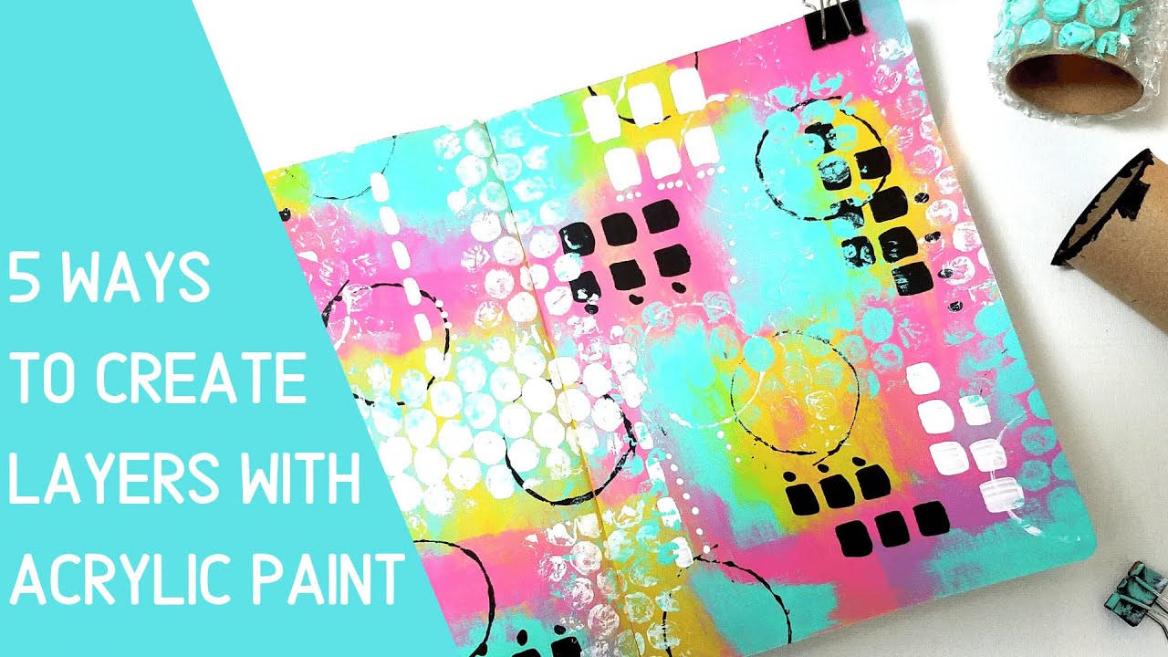 Art Journaling for Beginners | Creating Layers with Acrylic Paint | Easy Art Journal Page