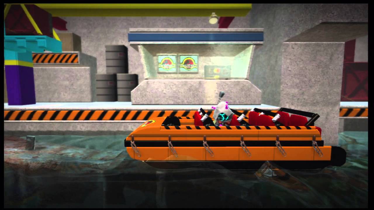 Jurassic Park ride in LittleBigPlanet