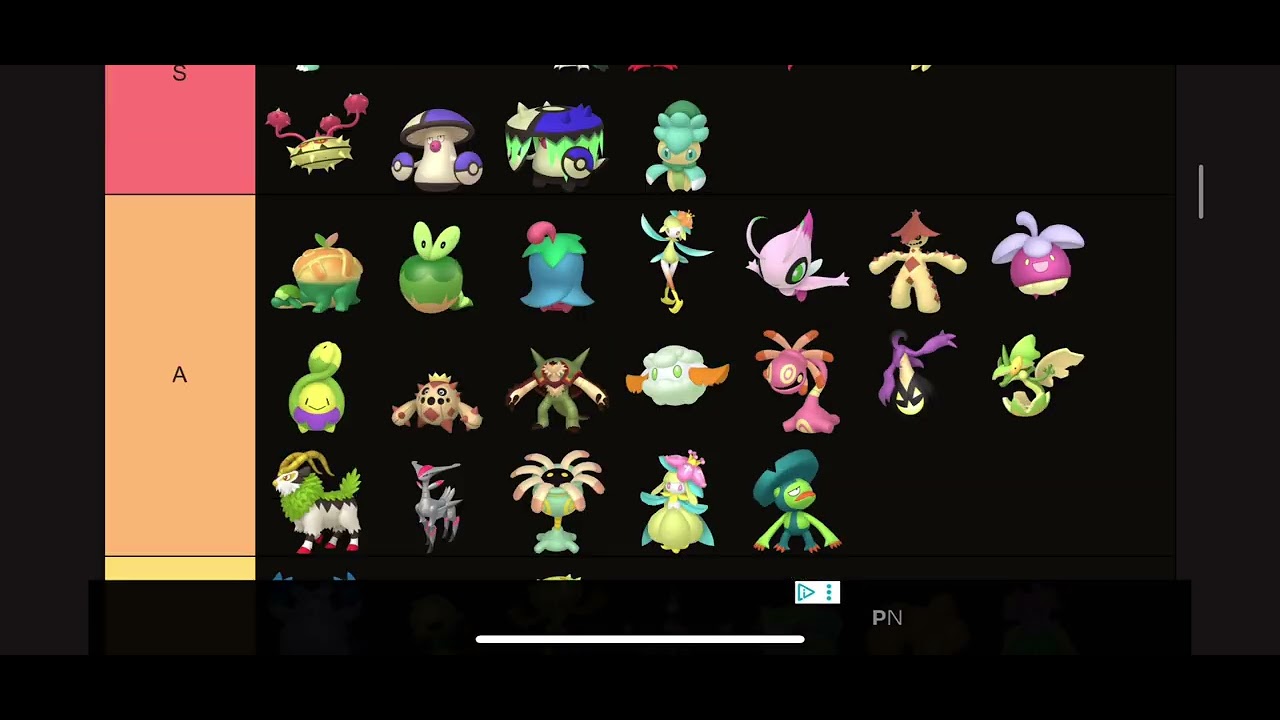 Shiny grass type Pokemon tier list 