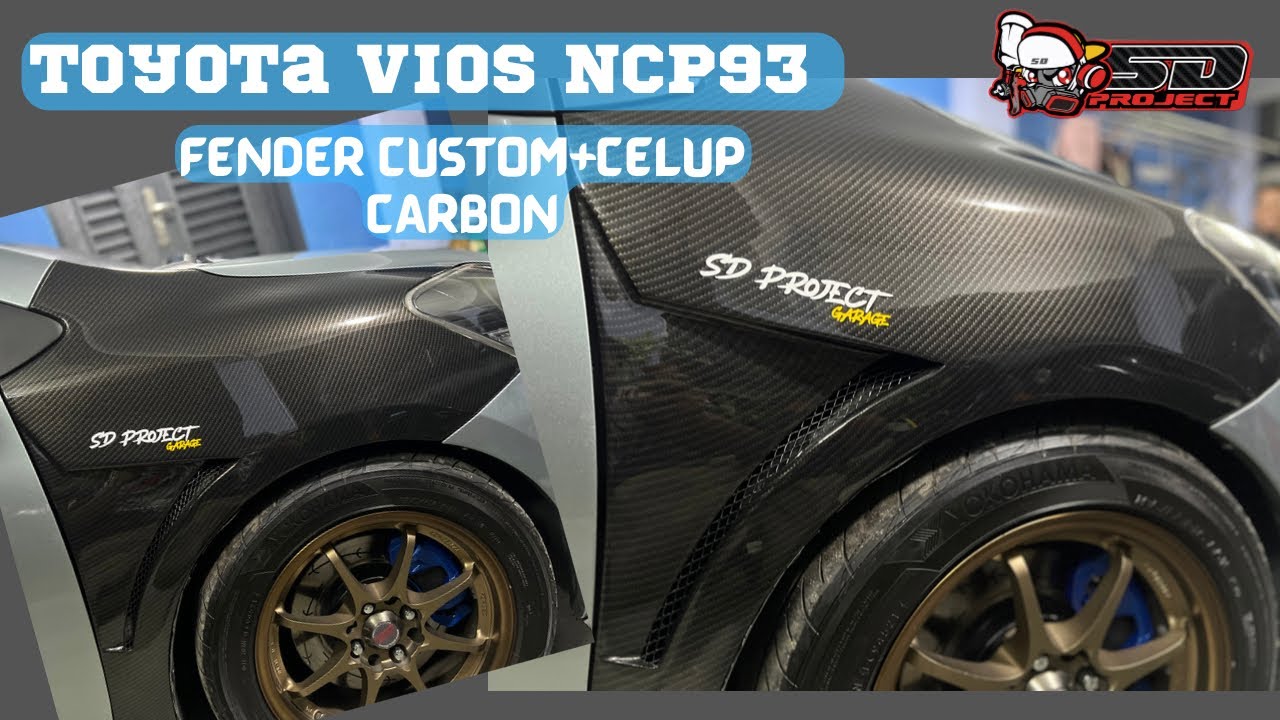 Toyota Vios Ncp93 Fender Custom+Celup Carbon