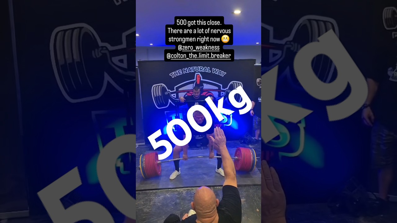 500kg/1100lbs Deadlift Attempt by Colton Engelbrecht 🇿🇦 #500kgDeadlift #powerlifting  #Deadlift #wpc