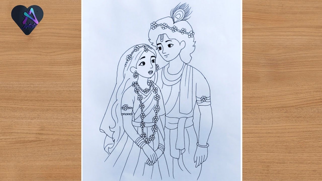 How to draw Radha Rani & Krishna ji | Radha Rani & Krishna ji drawing easy step by step 2026 