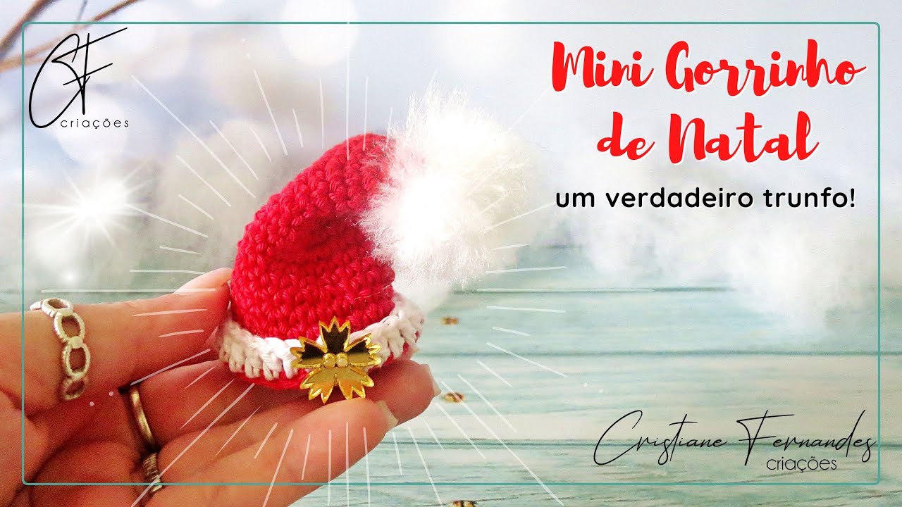 AMIGURUIMI - MINI GORRINHO DE NATAL