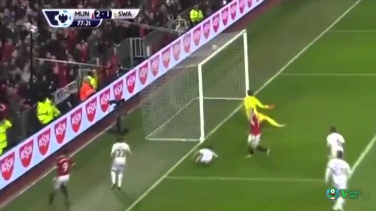 Wayne Rooney Backheel Goal vs Swansea 2015-16