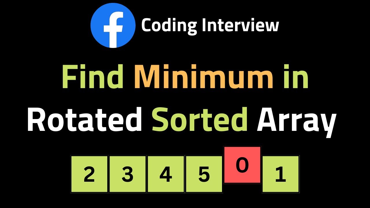 Find Minimum in Rotated Sorted Array - LeetCode 153 - Binary Search
