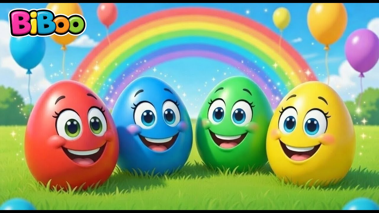 COLOR EGGS FRUIT SURPRISE! 🍎🍌🍇🫐 | Learn Colors & Fruits for Kids | Fun Nursery Rhyme #colors