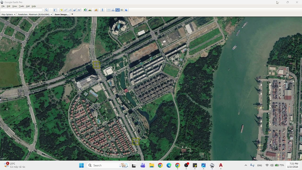 Bài 8: Hướng dẫn đưa ảnh vệ tinh Google Earth Pro vào Autocad đúng tọa độ | Thuy Vo