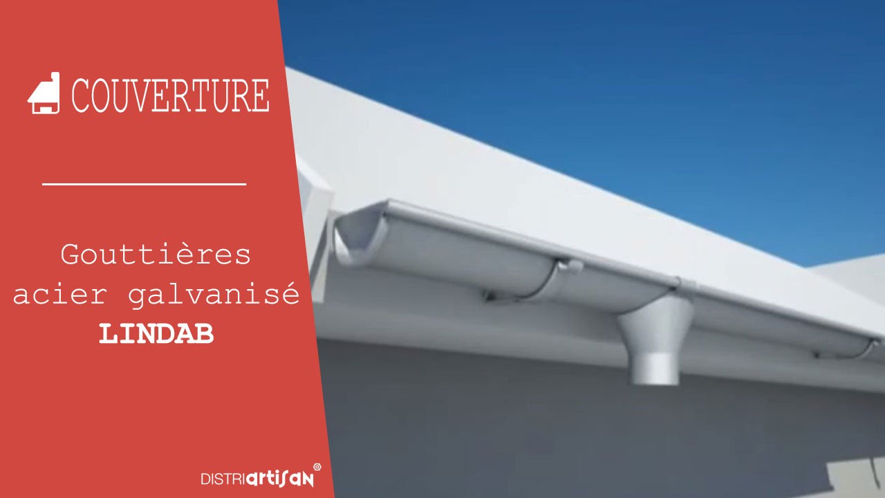 Gouttières en acier galvanisé Lindab Rainline