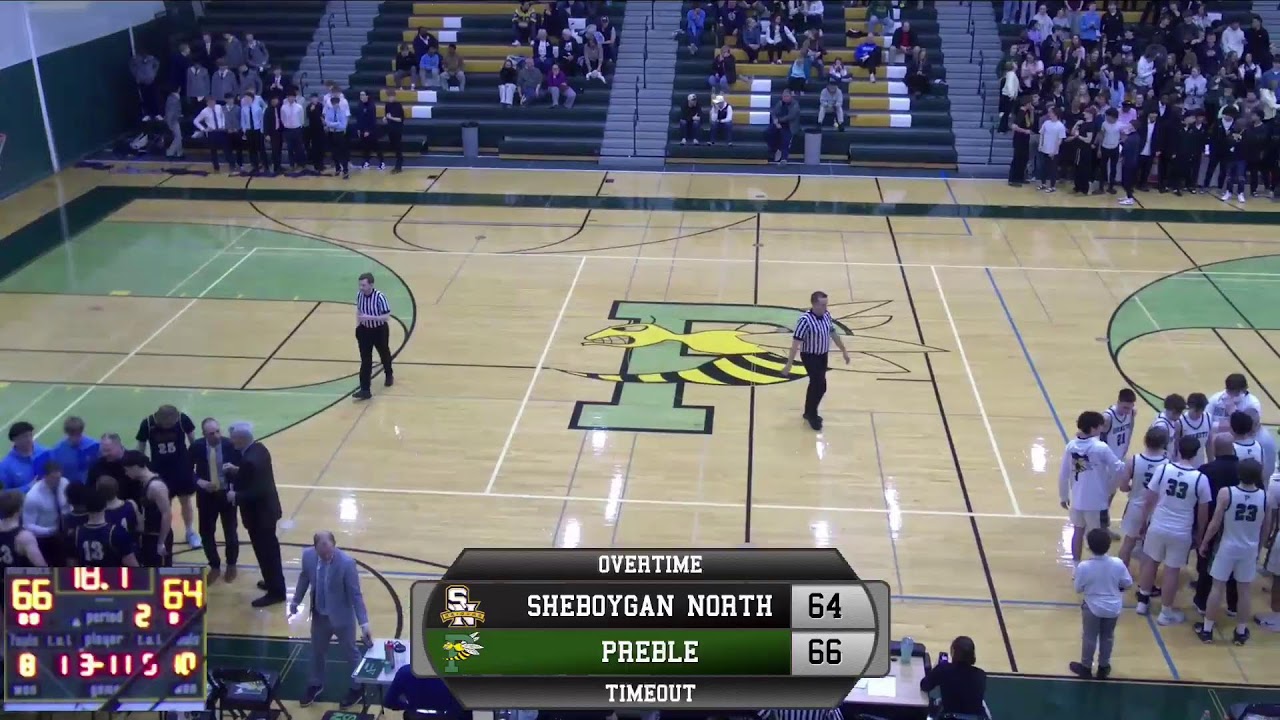 Boys Varsity Basketball Sheboygan North vs Preble