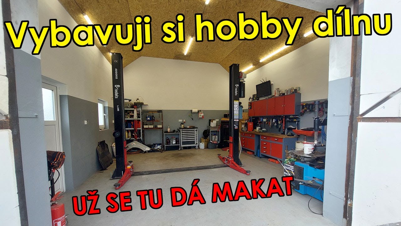 Vybavuji si svou dílnu 2# MONTÁŽ ZVEDÁKU | ÚDRŽBA ZOUVAČKY A VYVAŽOVAČKY