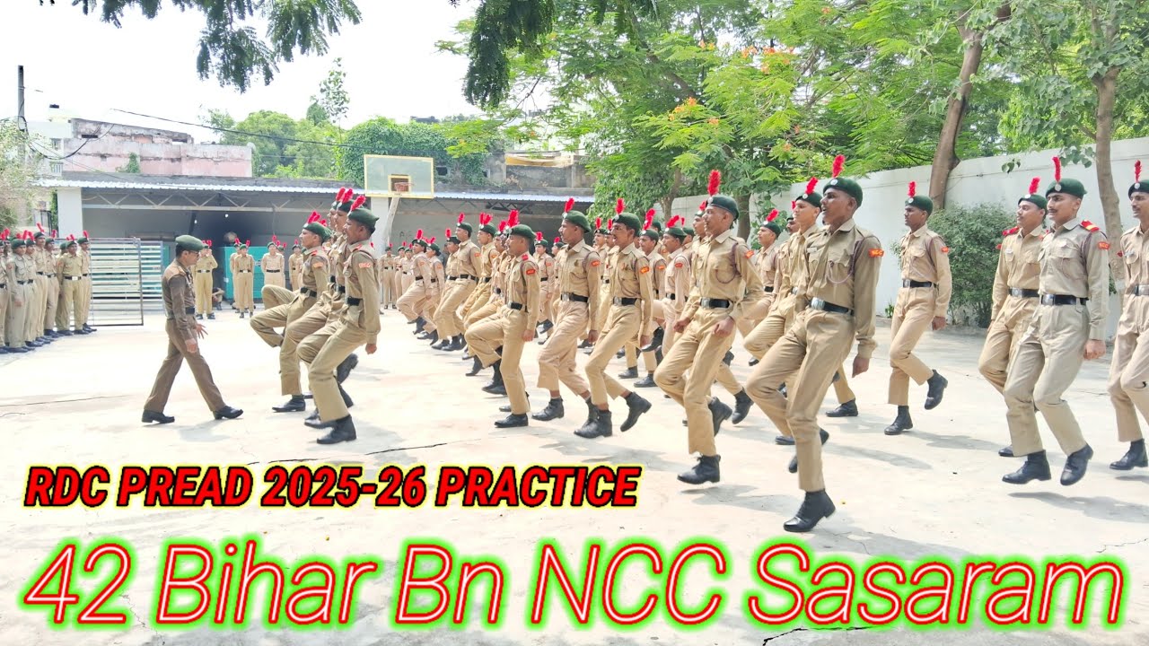 Cadets practicing drill for NCC RDC season 2025-26. @42 Bihar BN NCC Sasaram #ncc_training #rdc2026