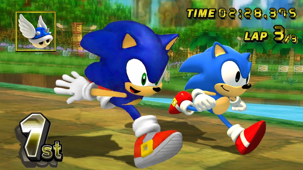 Sonic Generations recreated in Mario Kart Wii