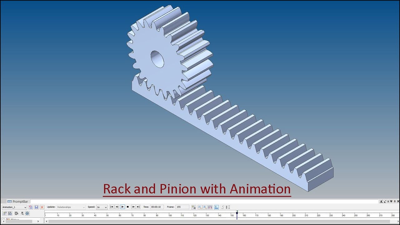 Rack and Pinion with Animation (Solid Edge Tutorial)