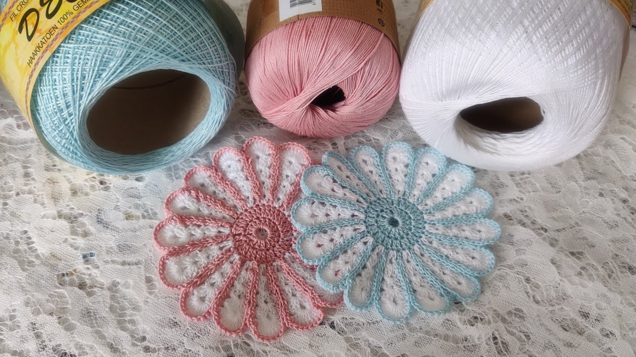 Tuto napperon / Sous-verre au #crochet 🧶🪡❤️