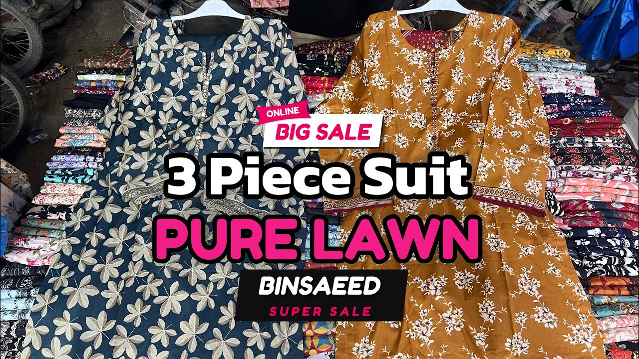 Tariq Road | 3 Piece Suit | Binsaeed | Pure Lawn | Summer Collection | Online sale | Vlog | stitched