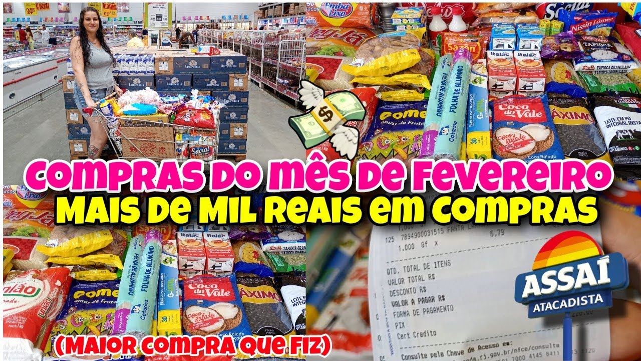 ✅COMPRAS DO MÊS COMPLETA NO Atacadista🛒🛍️ |MAIS DE MIL REAIS EM COMPRAS 🤑💖
