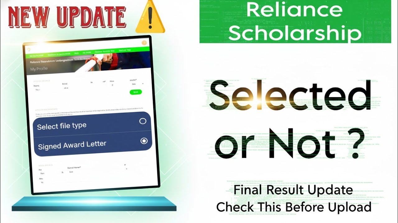 Signed Award Letter - Reliance Foundation Scholarship 2025 